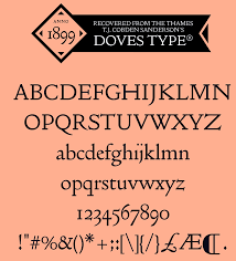 Пример шрифта Doves Type #1